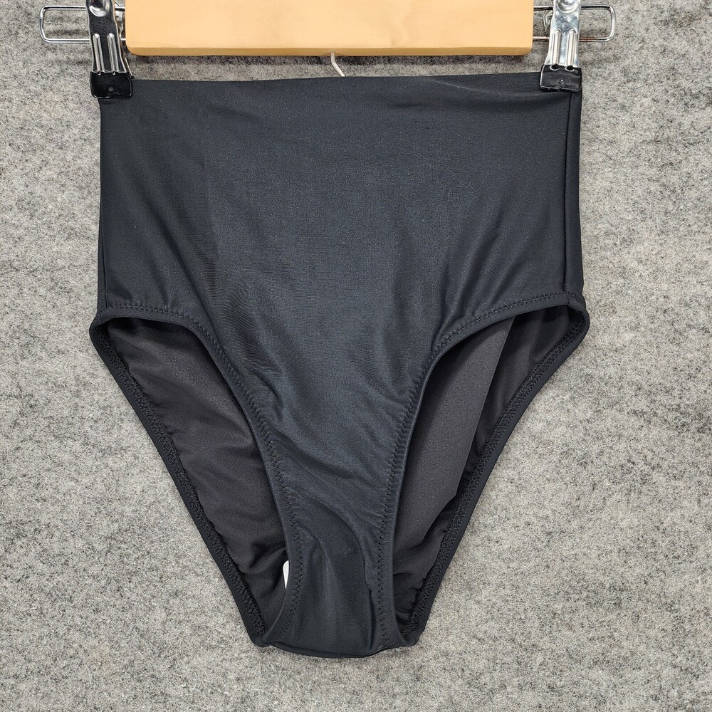 J Crew Bikini Bottom Womens XXS High Waist Black Swimwear